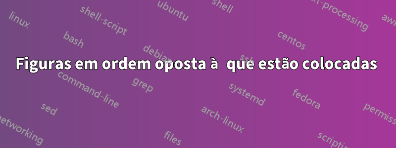 Figuras em ordem oposta à que estão colocadas