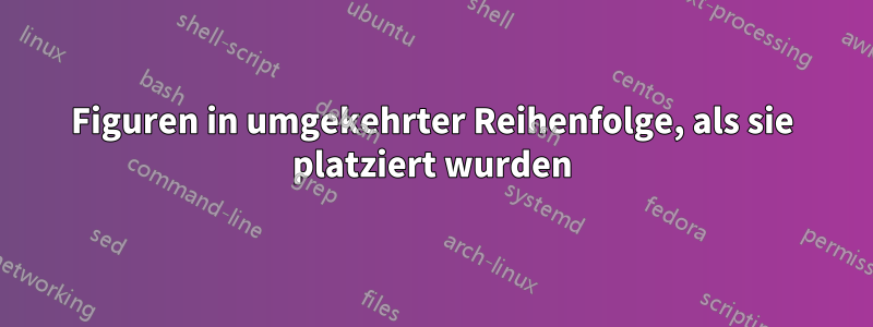 Figuren in umgekehrter Reihenfolge, als sie platziert wurden