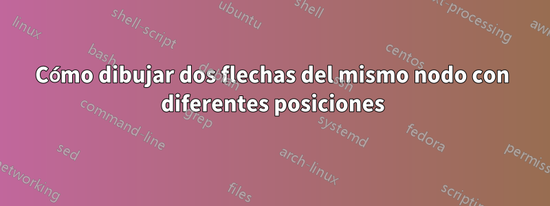 Cómo dibujar dos flechas del mismo nodo con diferentes posiciones