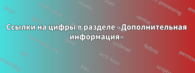 Ссылки на цифры в разделе «Дополнительная информация»