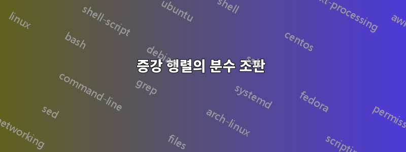 증강 행렬의 분수 조판