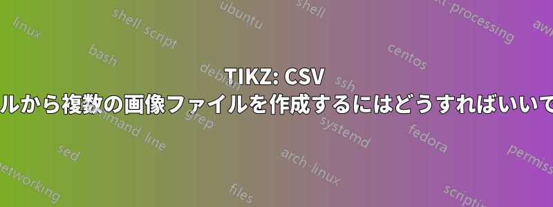 TIKZ: CSV テーブルから複数の画像ファイルを作成するにはどうすればいいですか?