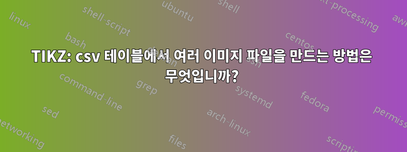 TIKZ: csv 테이블에서 여러 이미지 파일을 만드는 방법은 무엇입니까?