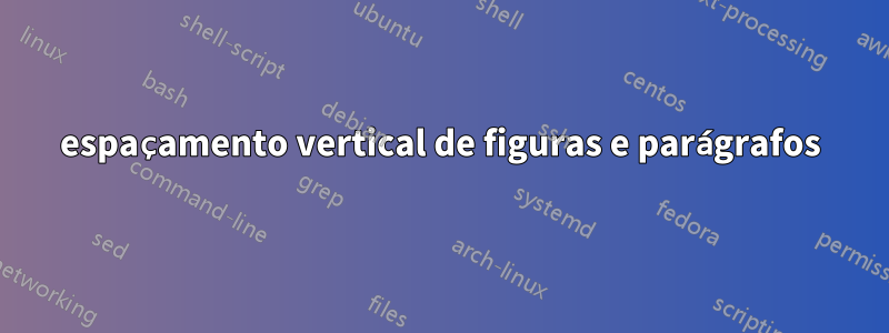 espaçamento vertical de figuras e parágrafos