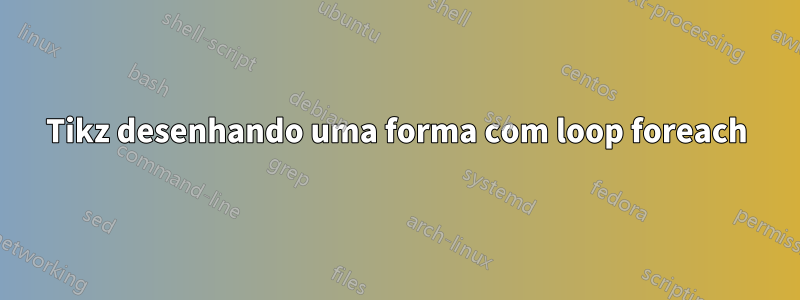 Tikz desenhando uma forma com loop foreach