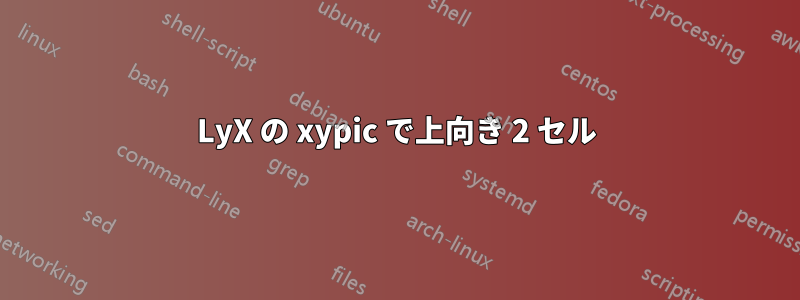 LyX の xypic で上向き 2 セル
