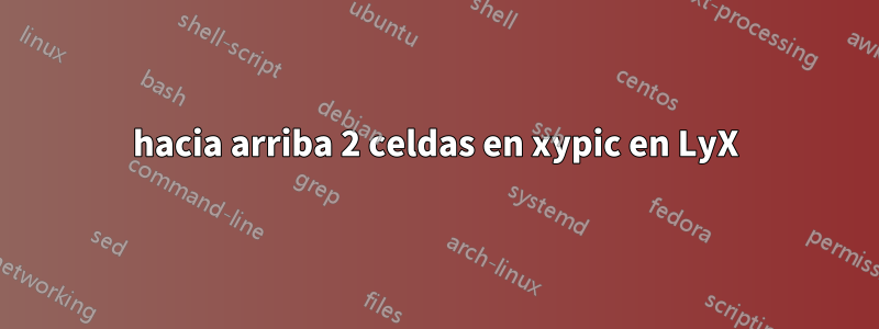 hacia arriba 2 celdas en xypic en LyX