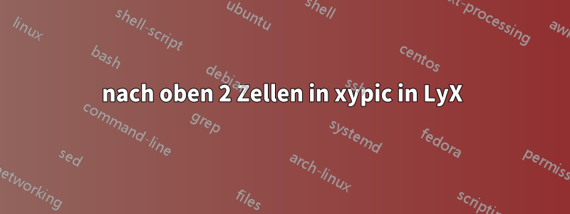 nach oben 2 Zellen in xypic in LyX