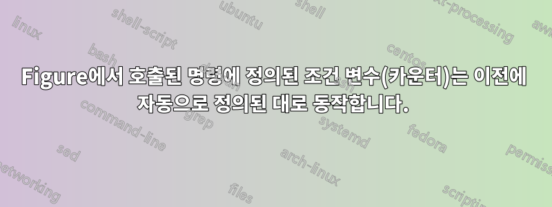 Figure에서 호출된 명령에 정의된 조건 변수(카운터)는 이전에 자동으로 정의된 대로 동작합니다.