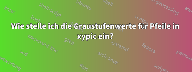 Wie stelle ich die Graustufenwerte für Pfeile in xypic ein?