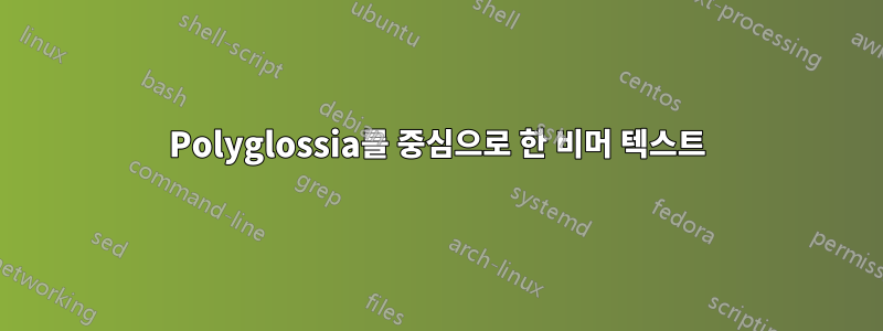 Polyglossia를 중심으로 한 비머 텍스트