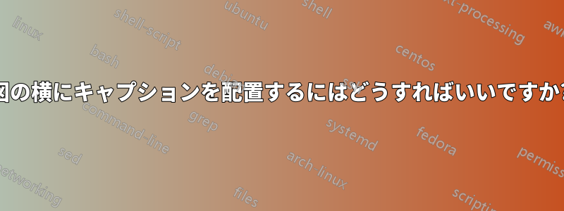 図の横にキャプションを配置するにはどうすればいいですか?