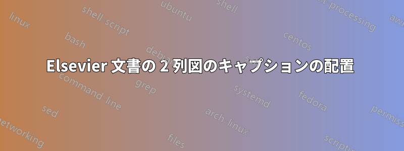 Elsevier 文書の 2 列図のキャプションの配置