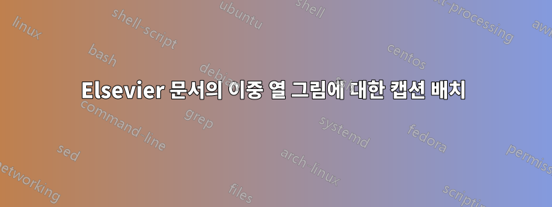 Elsevier 문서의 이중 열 그림에 대한 캡션 배치