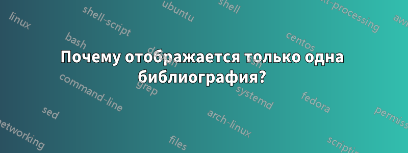 Почему отображается только одна библиография?