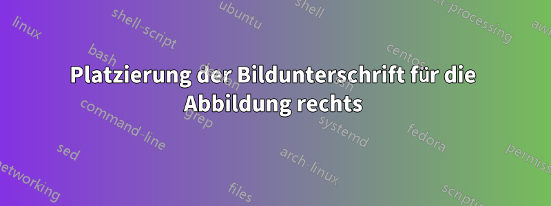 Platzierung der Bildunterschrift für die Abbildung rechts