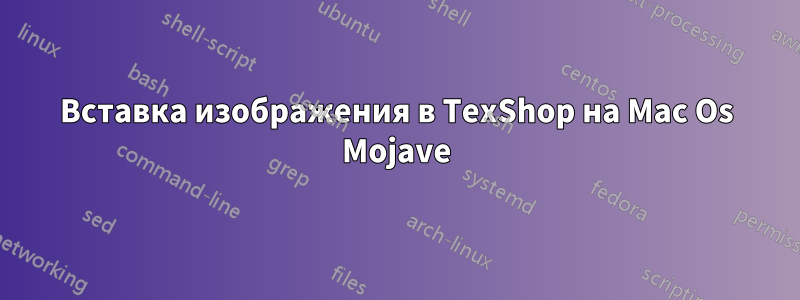Вставка изображения в TexShop на Mac Os Mojave