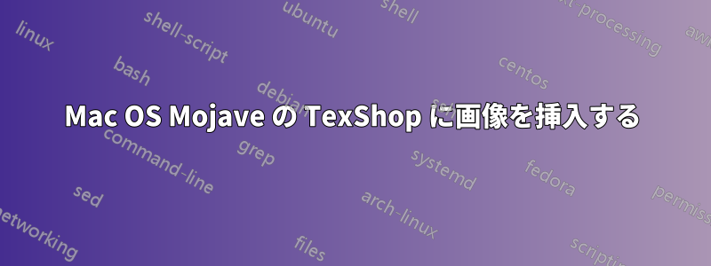 Mac OS Mojave の TexShop に画像を挿入する