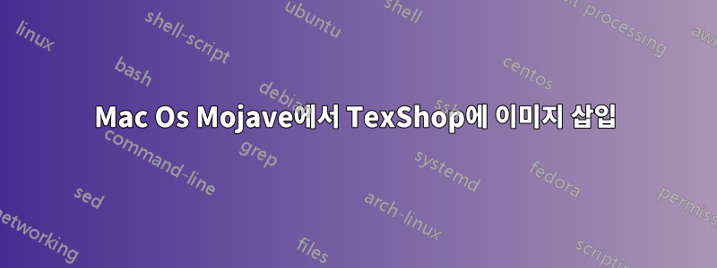 Mac Os Mojave에서 TexShop에 이미지 삽입