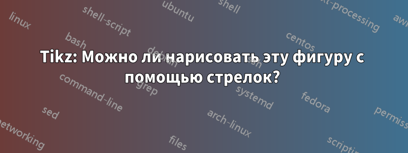 Tikz: Можно ли нарисовать эту фигуру с помощью стрелок?