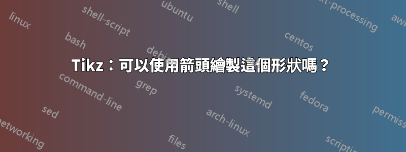 Tikz：可以使用箭頭繪製這個形狀嗎？