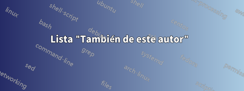 Lista "También de este autor"