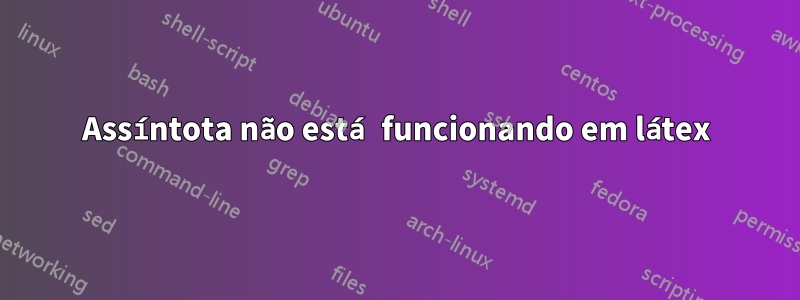 Assíntota não está funcionando em látex