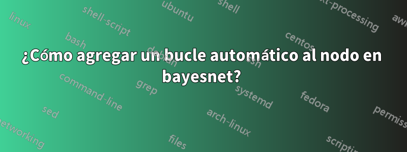 ¿Cómo agregar un bucle automático al nodo en bayesnet?