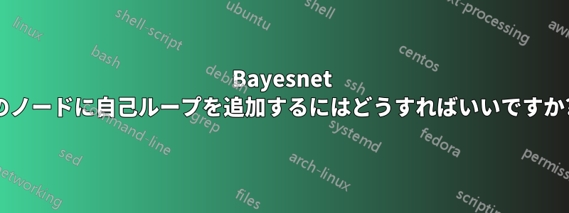 Bayesnet のノードに自己ループを追加するにはどうすればいいですか?