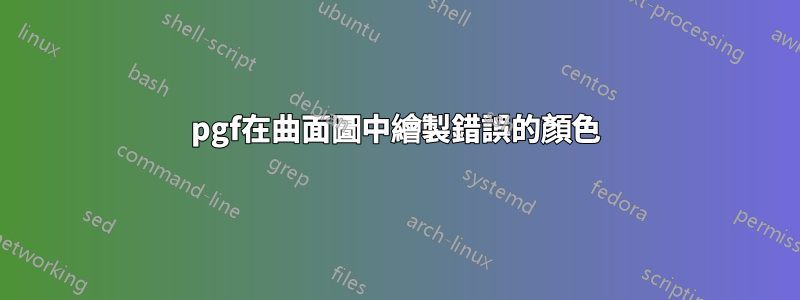 pgf在曲面圖中繪製錯誤的顏色