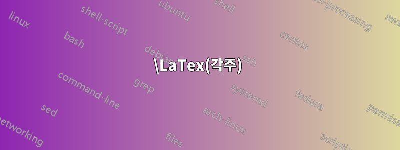 \LaTex(각주)