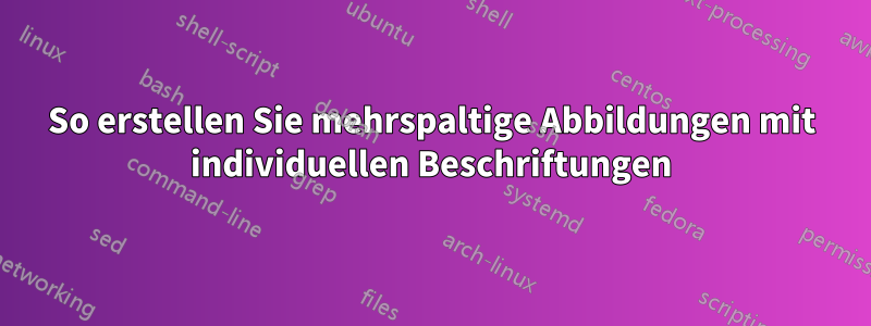 So erstellen Sie mehrspaltige Abbildungen mit individuellen Beschriftungen