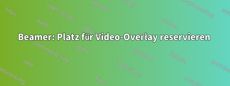 Beamer: Platz für Video-Overlay reservieren