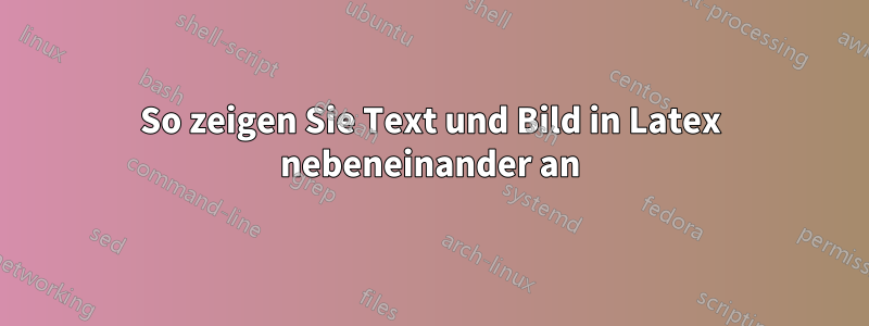 So zeigen Sie Text und Bild in Latex nebeneinander an