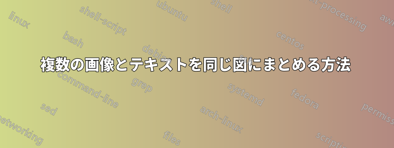 複数の画像とテキストを同じ図にまとめる方法