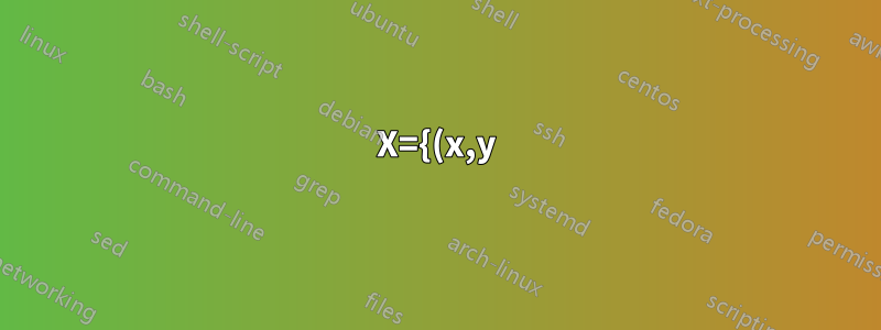 X={(x,y) | 2*x^2+y^2 < 1}
