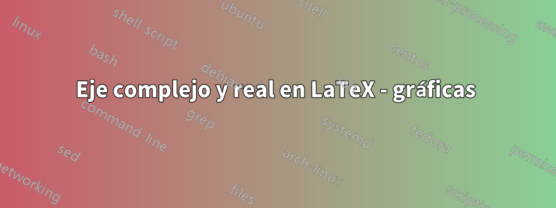 Eje complejo y real en LaTeX - gráficas