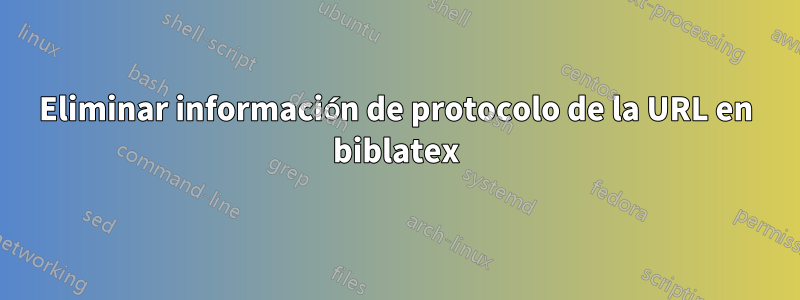 Eliminar información de protocolo de la URL en biblatex