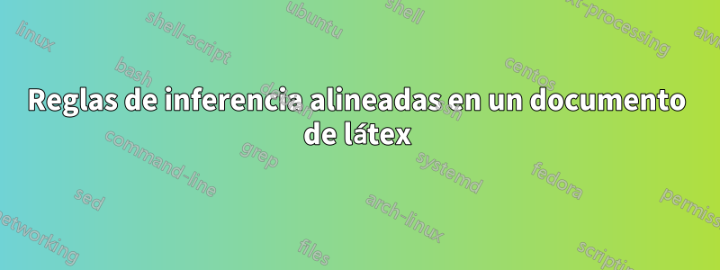 Reglas de inferencia alineadas en un documento de látex