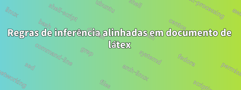 Regras de inferência alinhadas em documento de látex