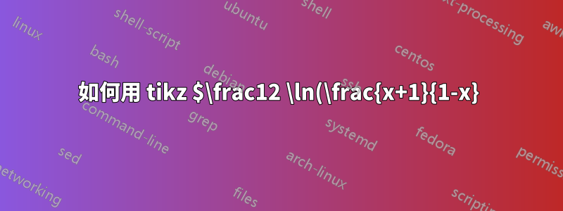 如何用 tikz $\frac12 \ln(\frac{x+1}{1-x})$ 繪製這個函數?