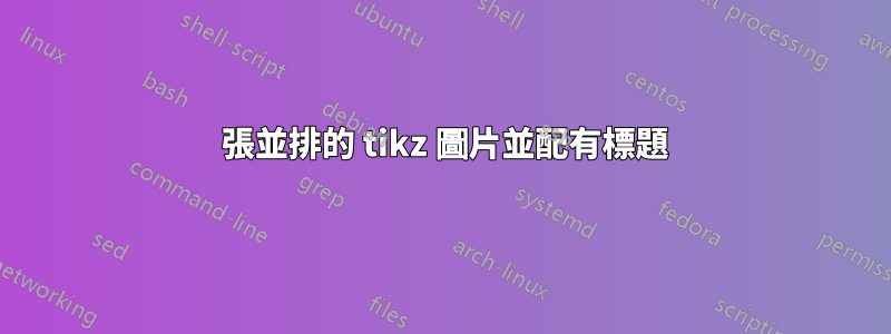 3 張並排的 tikz 圖片並配有標題