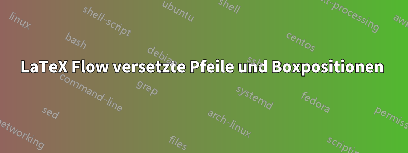 LaTeX Flow versetzte Pfeile und Boxpositionen