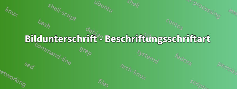 Bildunterschrift - Beschriftungsschriftart