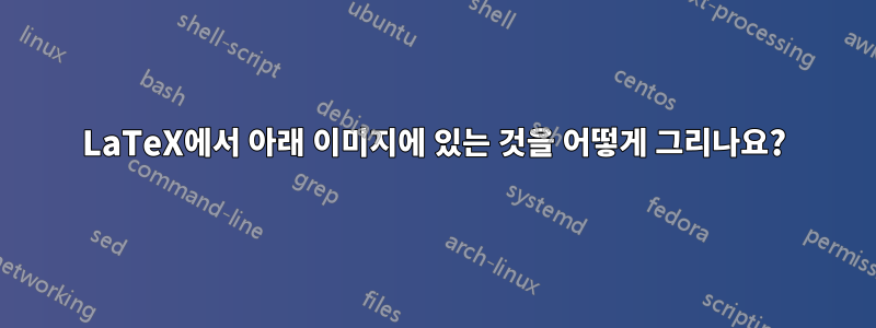 LaTeX에서 아래 이미지에 있는 것을 어떻게 그리나요?