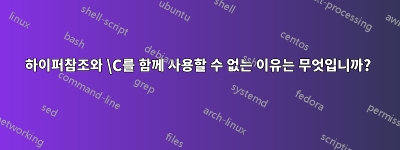 하이퍼참조와 \C를 함께 사용할 수 없는 이유는 무엇입니까?