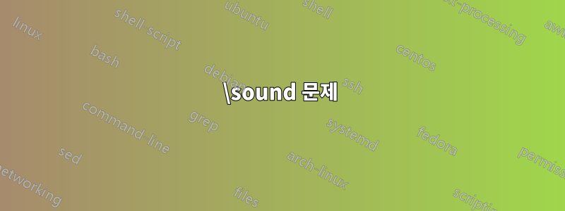 \sound 문제