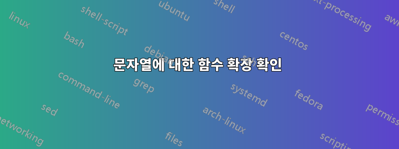 문자열에 대한 함수 확장 확인