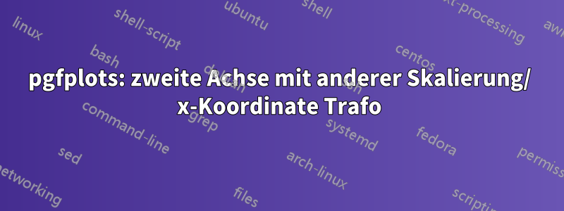 pgfplots: zweite Achse mit anderer Skalierung/ x-Koordinate Trafo