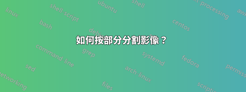 如何按部分分割影像？